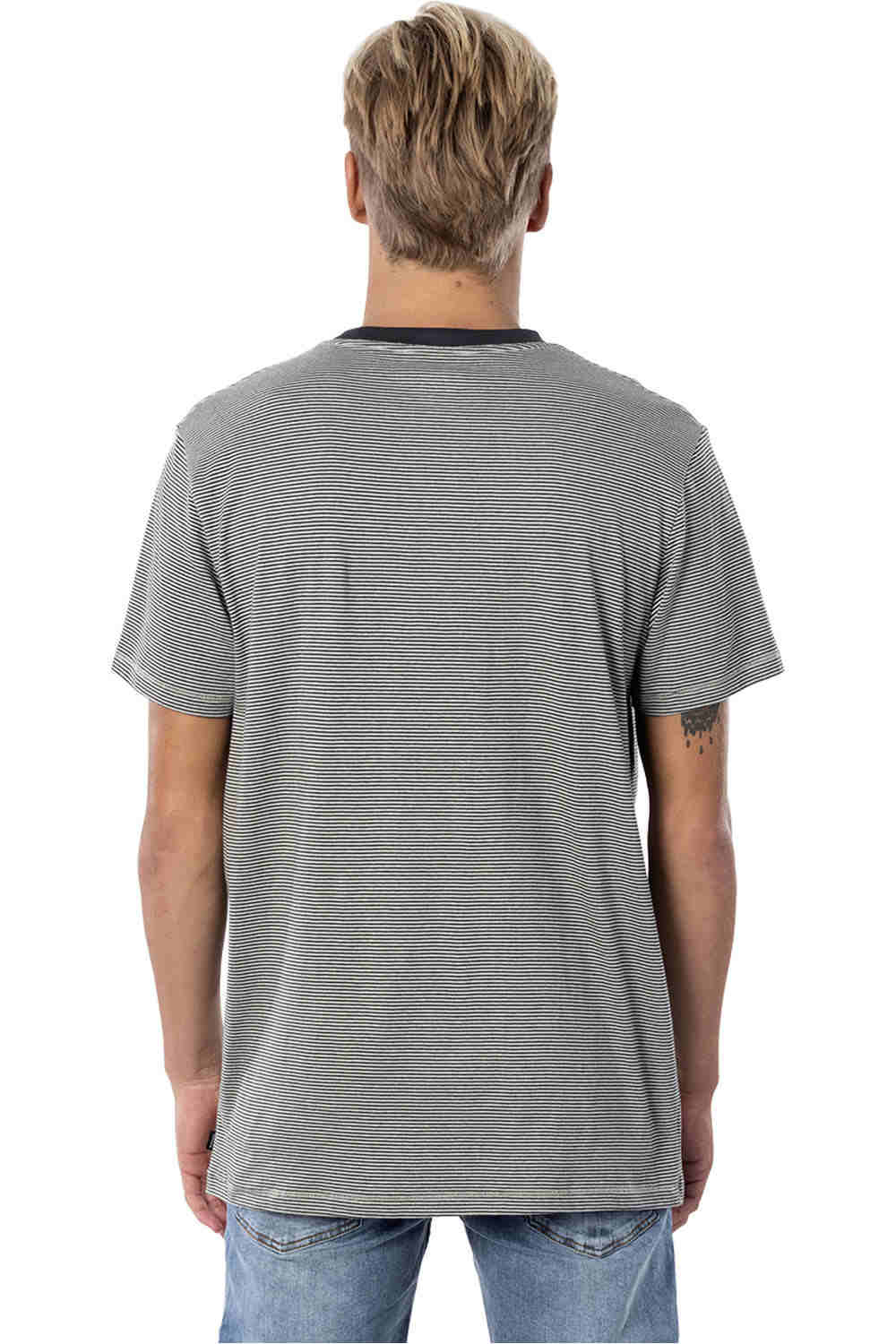 Rip Curl camiseta manga corta hombre Rip Curl SWC CHANNEL STRIPE TEE vista trasera Rip Curl camiseta manga corta hombre Rip Curl SWC CHANNEL STRIPE TEE vista trasera