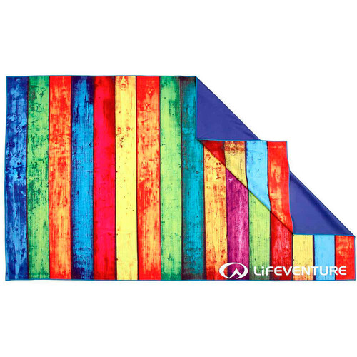 LIFEVENTURE SOFTFIBRE TREK TOWEL    STRIPED PLANKS