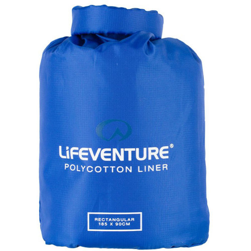 LIFEVENTURE POLYCOTTON SLEEPING BAG LINER, RECTANGULAR