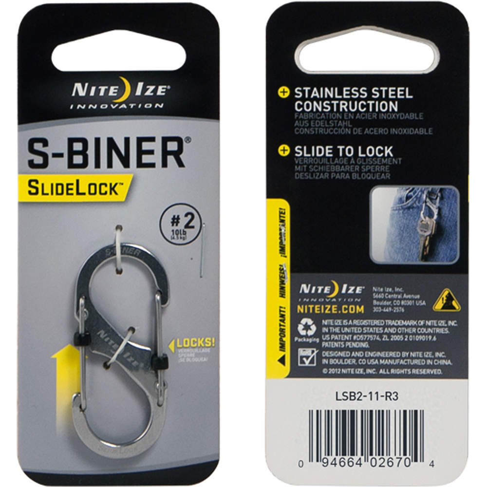Nite Ize mosquetón auxiliar Nite Ize SBINER SLIDELOCK- ACERO INOX- MOSQUETN DE DOBLE ENTRADA CON 01 Nite Ize mosquetón auxiliar Nite Ize SBINER SLIDELOCK- ACERO INOX- MOSQUETN DE DOBLE ENTRADA CON 01