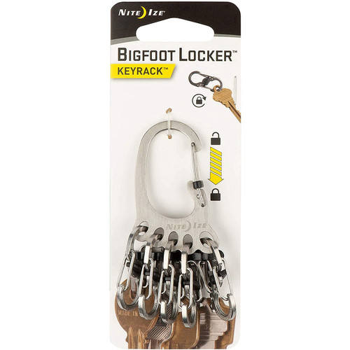NITE IZE BIGFOOT LOCKER SBINER-  LLAVERO MOSQUETN CON 5 MOSQUETONES plata