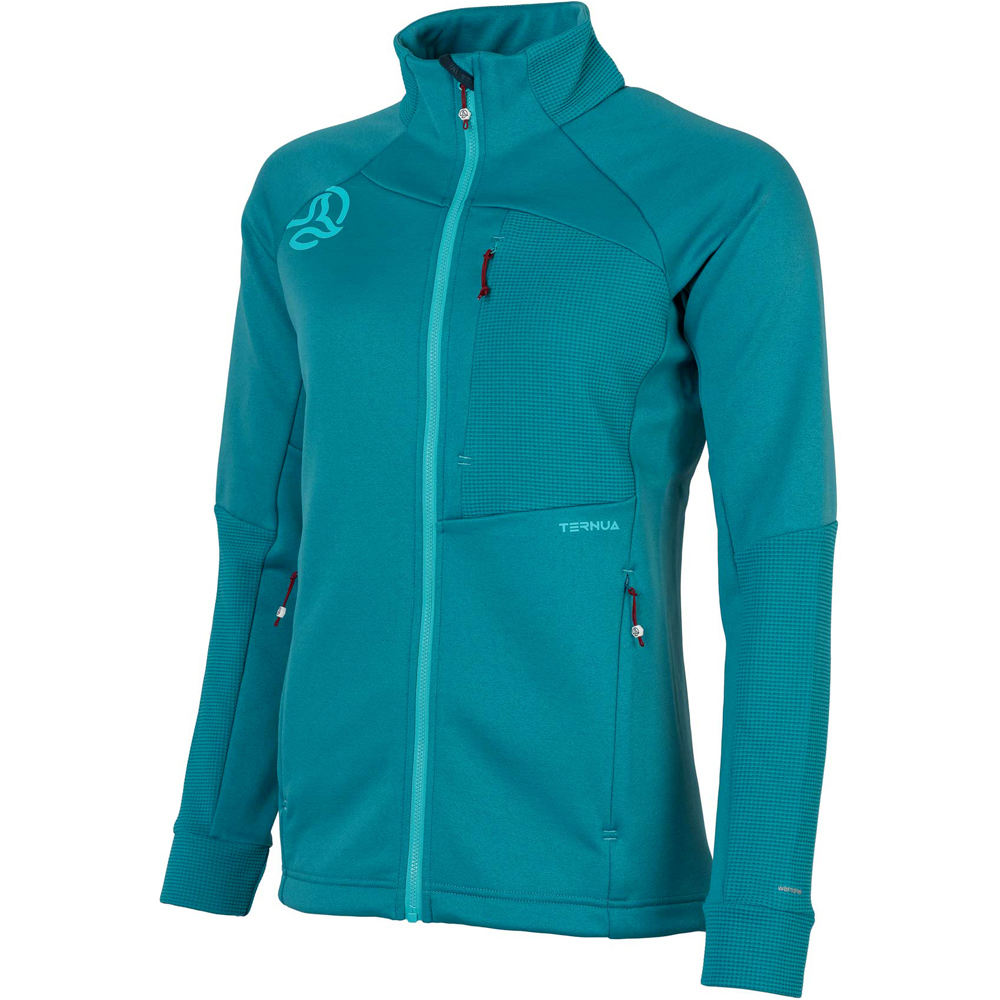 Ternua forro polar mujer Ternua CHAQUETA KALEKKIA JKT W AZ vista frontal Ternua forro polar mujer Ternua CHAQUETA KALEKKIA JKT W AZ vista frontal
