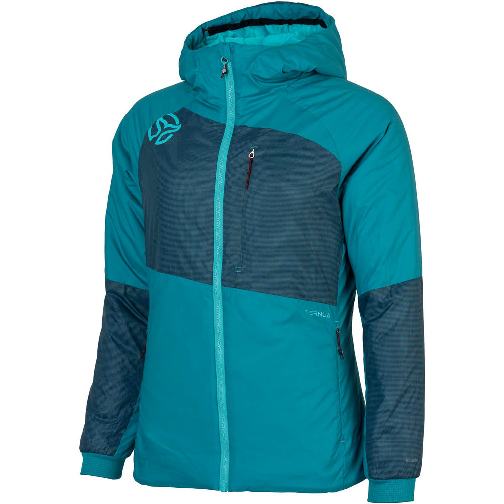 Ternua chaqueta outdoor mujer Ternua CHAQUETA KUANTIK HOOD JKT W AZ vista frontal Ternua chaqueta outdoor mujer Ternua CHAQUETA KUANTIK HOOD JKT W AZ vista frontal