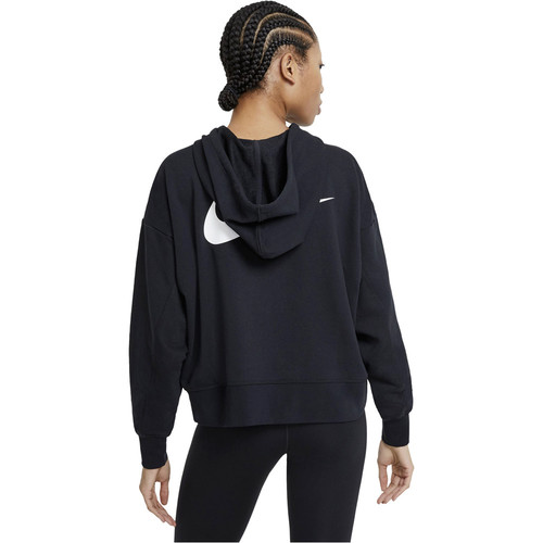 NIKE W NK DRY GET FIT FLC GRX FZ negro