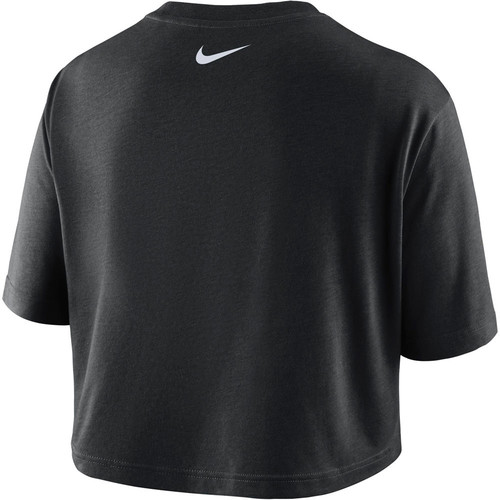 NIKE W NK DRY GRX CROP TOP negro