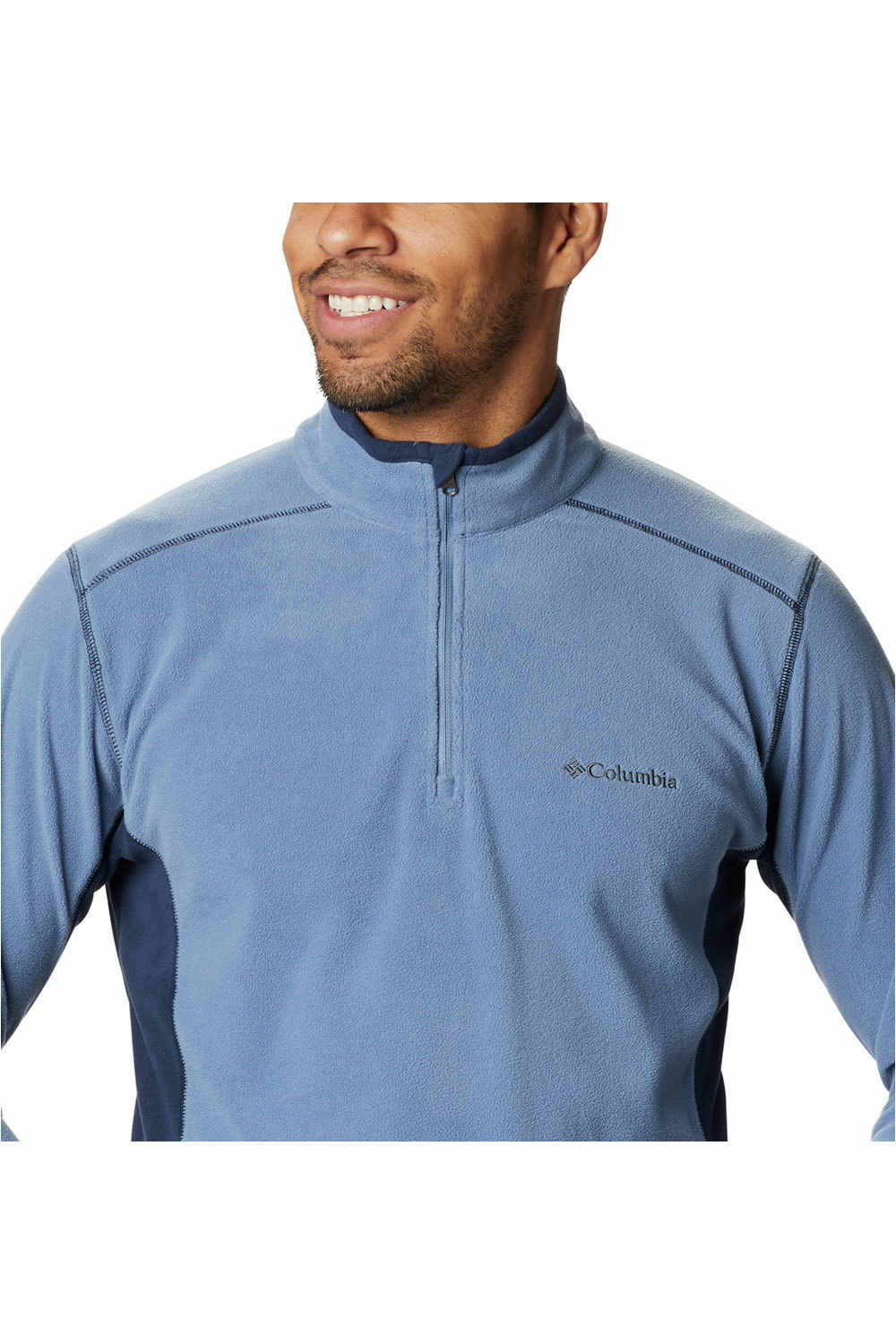 Columbia forro polar hombre Columbia Klamath Range II Half Zip AZMN vista detalle Columbia forro polar hombre Columbia Klamath Range II Half Zip AZMN vista detalle