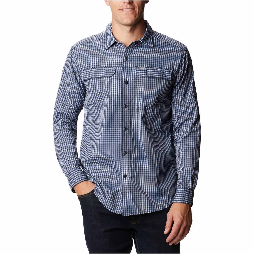 Columbia camisa montaña manga larga hombre Columbia Silver Ridge  2.0 Plaid L/S Shirt vista frontal Columbia camisa montaña manga larga hombre Columbia Silver Ridge  2.0 Plaid L/S Shirt vista frontal