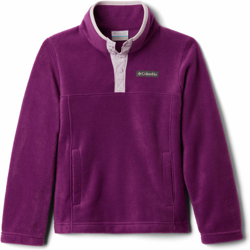 COLUMBIA STEENS MTN  1/4 SNAP FLEECE PULL-OVER morado
