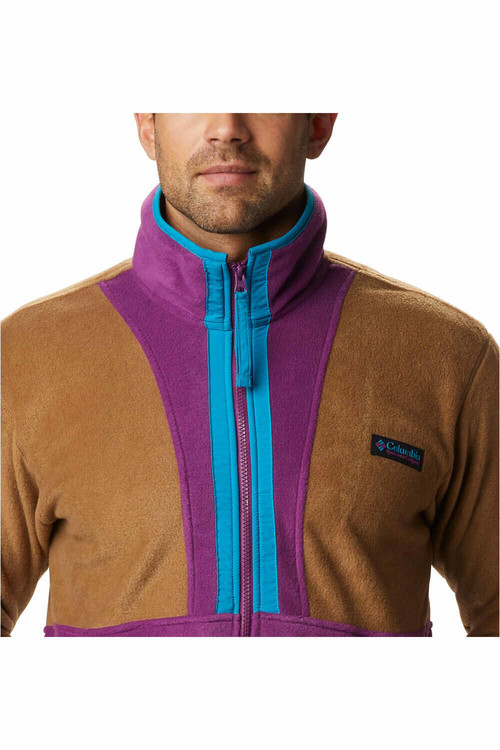 COLUMBIA BACK BOWL  FULL ZIP FLEECE marron