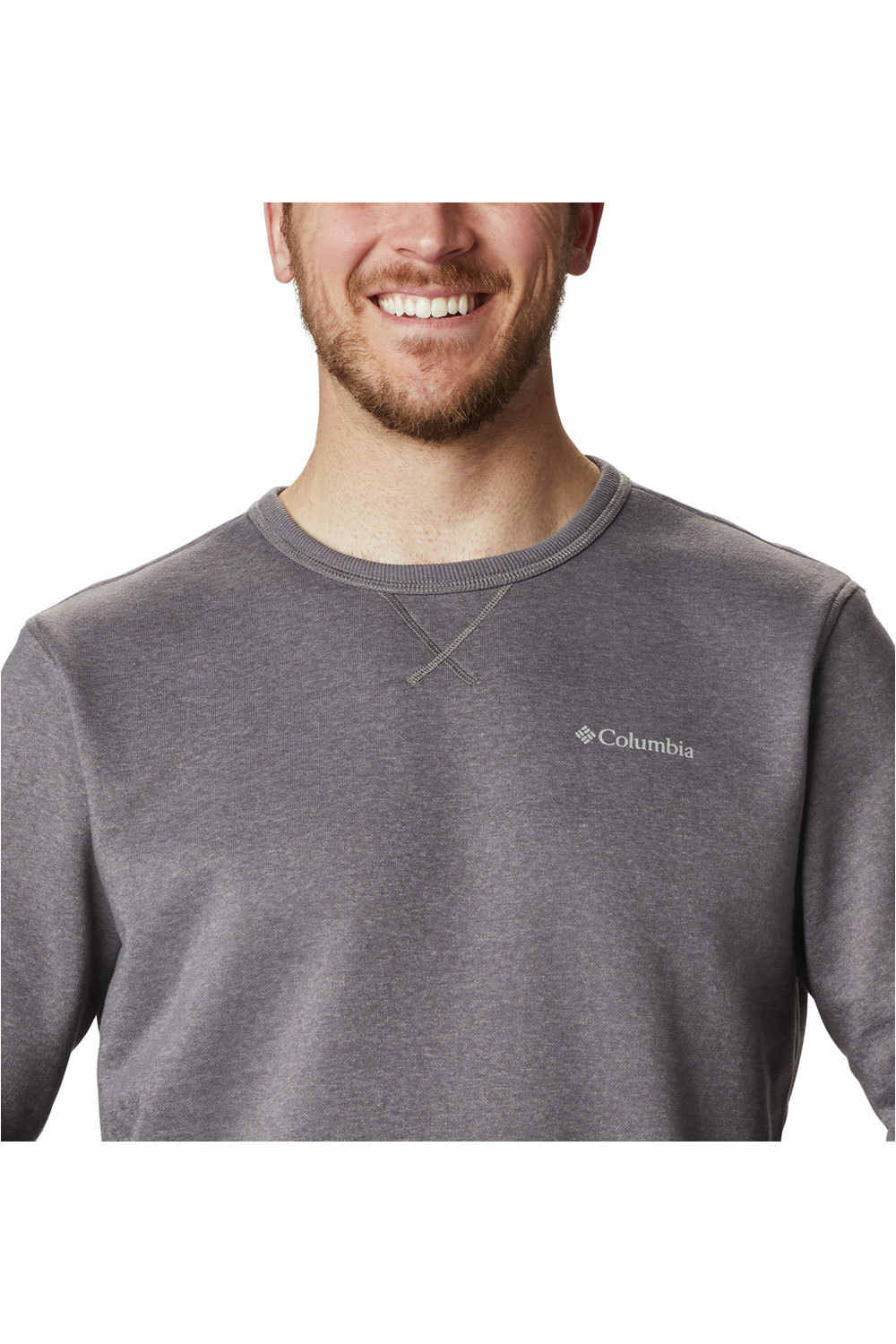 Columbia camiseta montaña manga larga hombre Columbia M Columbia Logo Fleece Crew GR vista detalle Columbia camiseta montaña manga larga hombre Columbia M Columbia Logo Fleece Crew GR vista detalle