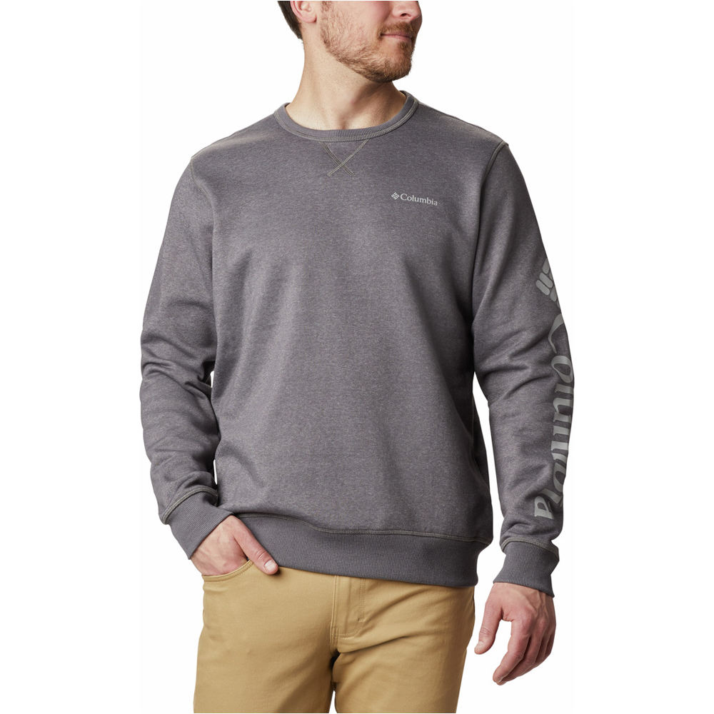 Columbia camiseta montaña manga larga hombre Columbia M Columbia Logo Fleece Crew GR 03 Columbia camiseta montaña manga larga hombre Columbia M Columbia Logo Fleece Crew GR 03