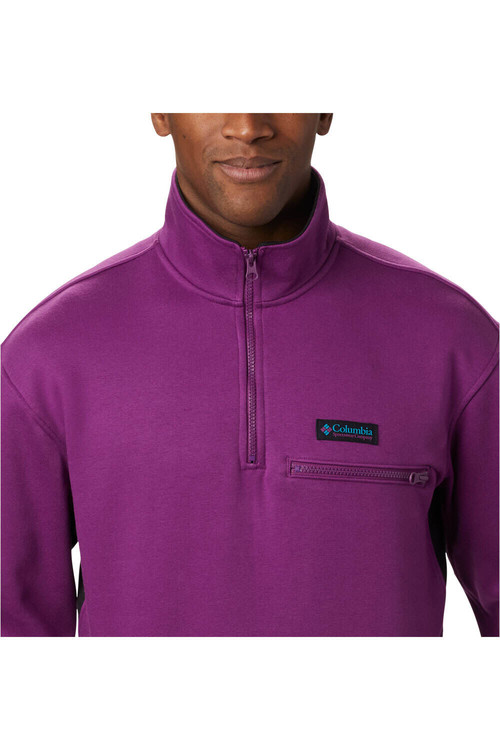 COLUMBIA BUGASWEAT  QUARTER ZIP morado