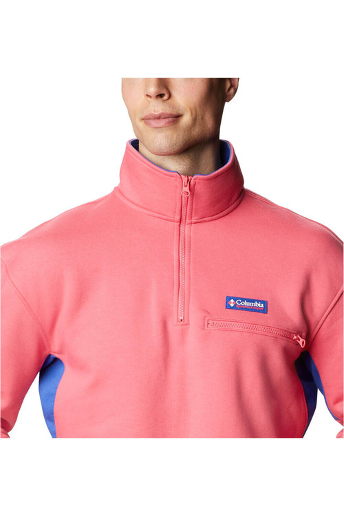 COLUMBIA BUGASWEAT  QUARTER ZIP rojo