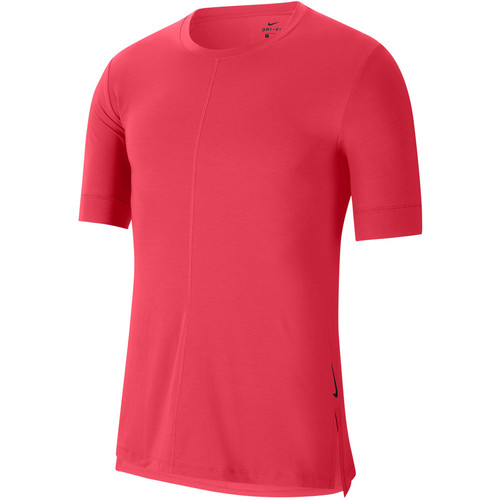 NIKE M NK DRY TOP SS YOGA rojo