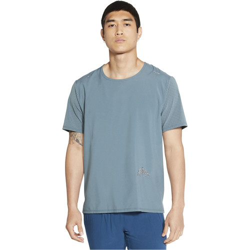 NIKE M NK DF RISE 365 SS TRAIL gris