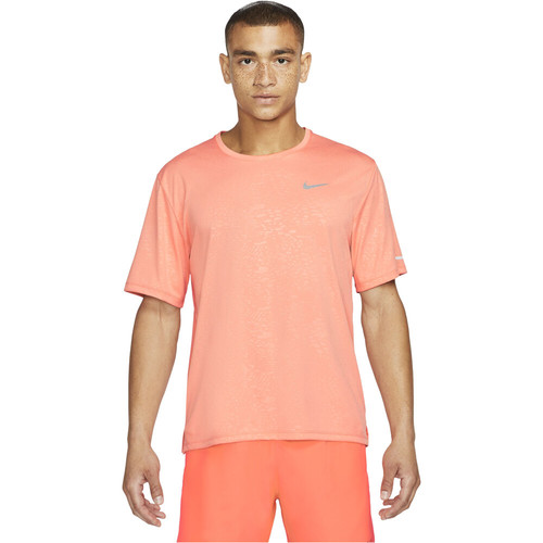 NIKE M NK RN DVN DF MILER SS EMBSS naranja
