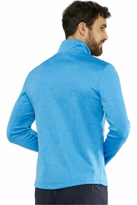 Salomon forro polar hombre Salomon TRANSITION FULL ZIP  MID M vista trasera Salomon forro polar hombre Salomon TRANSITION FULL ZIP  MID M vista trasera