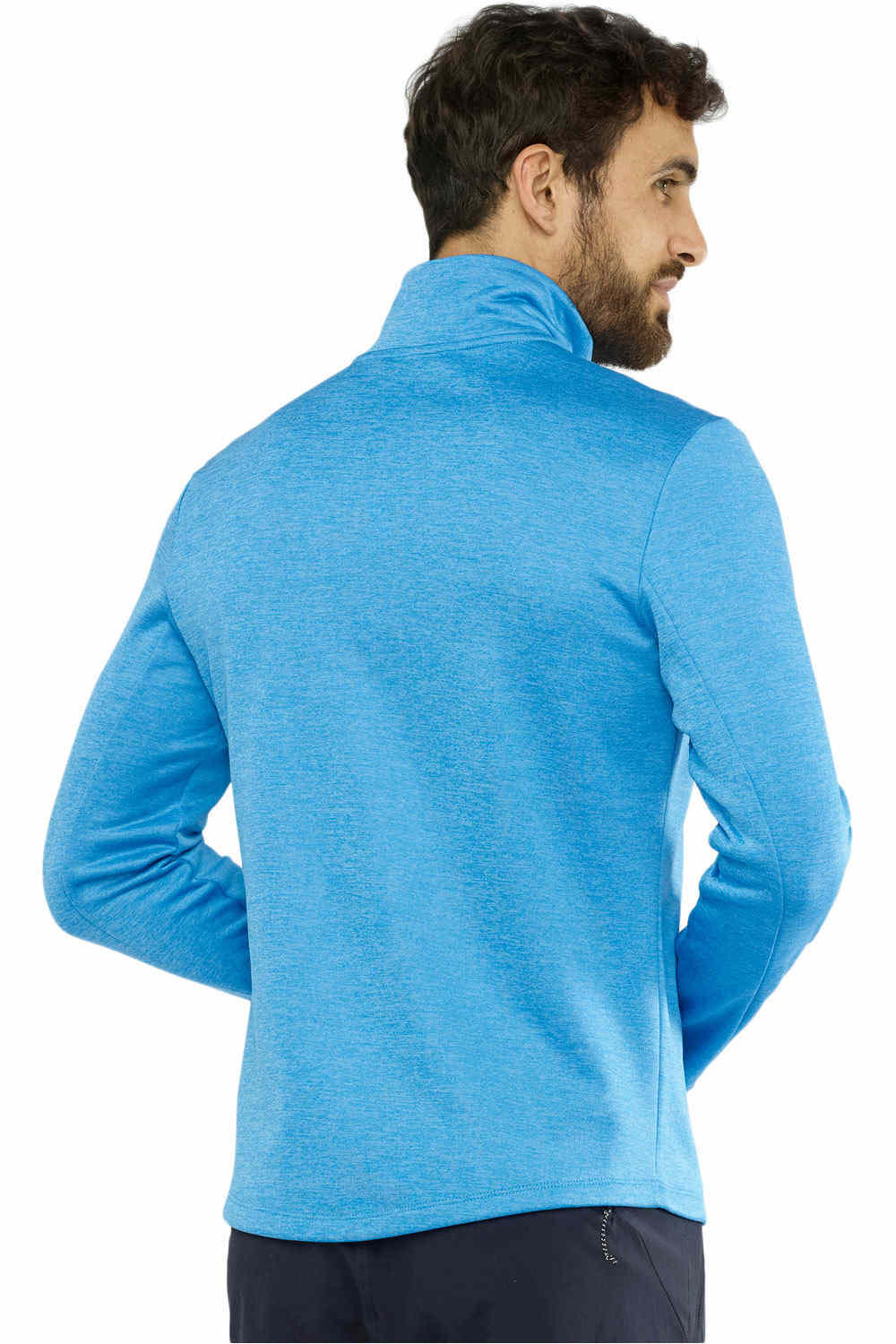 Salomon forro polar hombre Salomon TRANSITION FULL ZIP  MID M vista trasera Salomon forro polar hombre Salomon TRANSITION FULL ZIP  MID M vista trasera
