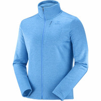 Salomon forro polar hombre Salomon TRANSITION FULL ZIP  MID M vista detalle Salomon forro polar hombre Salomon TRANSITION FULL ZIP  MID M vista detalle