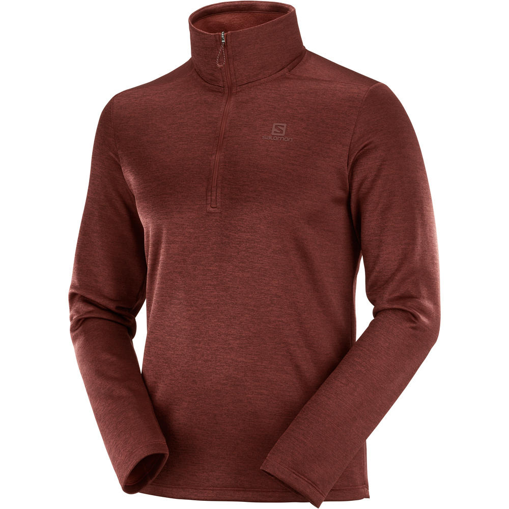 Salomon forro polar hombre Salomon TRANSITION HALF ZIP MID M vista detalle Salomon forro polar hombre Salomon TRANSITION HALF ZIP MID M vista detalle