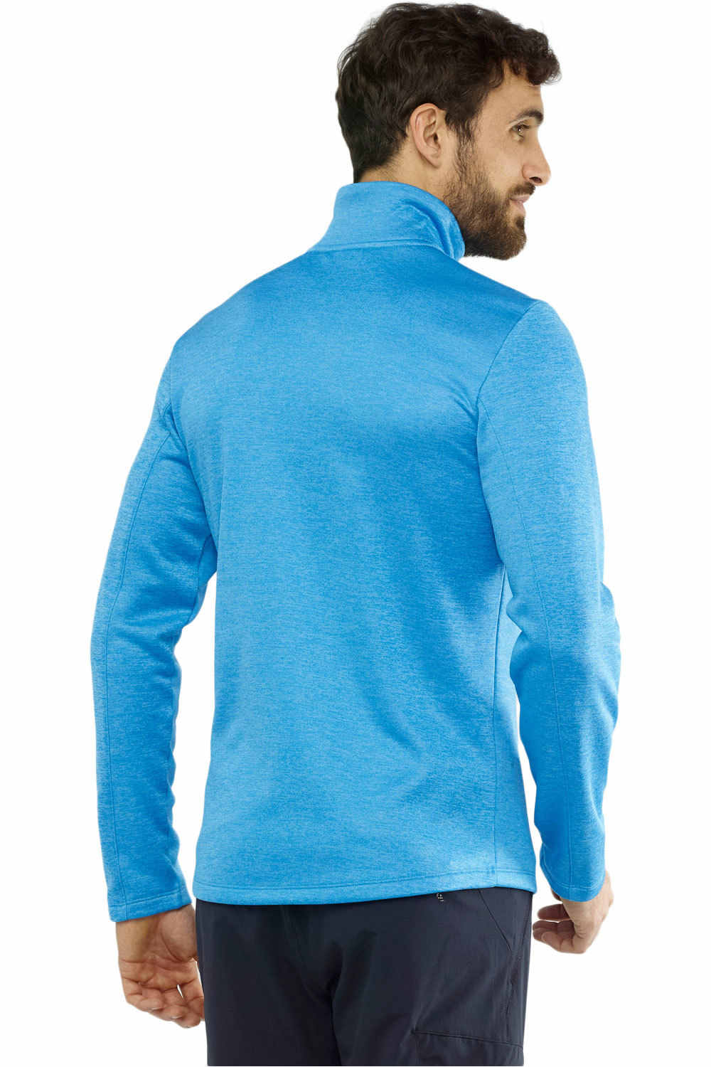 Salomon forro polar hombre Salomon TRANSITION HALF ZIP MID M vista trasera Salomon forro polar hombre Salomon TRANSITION HALF ZIP MID M vista trasera