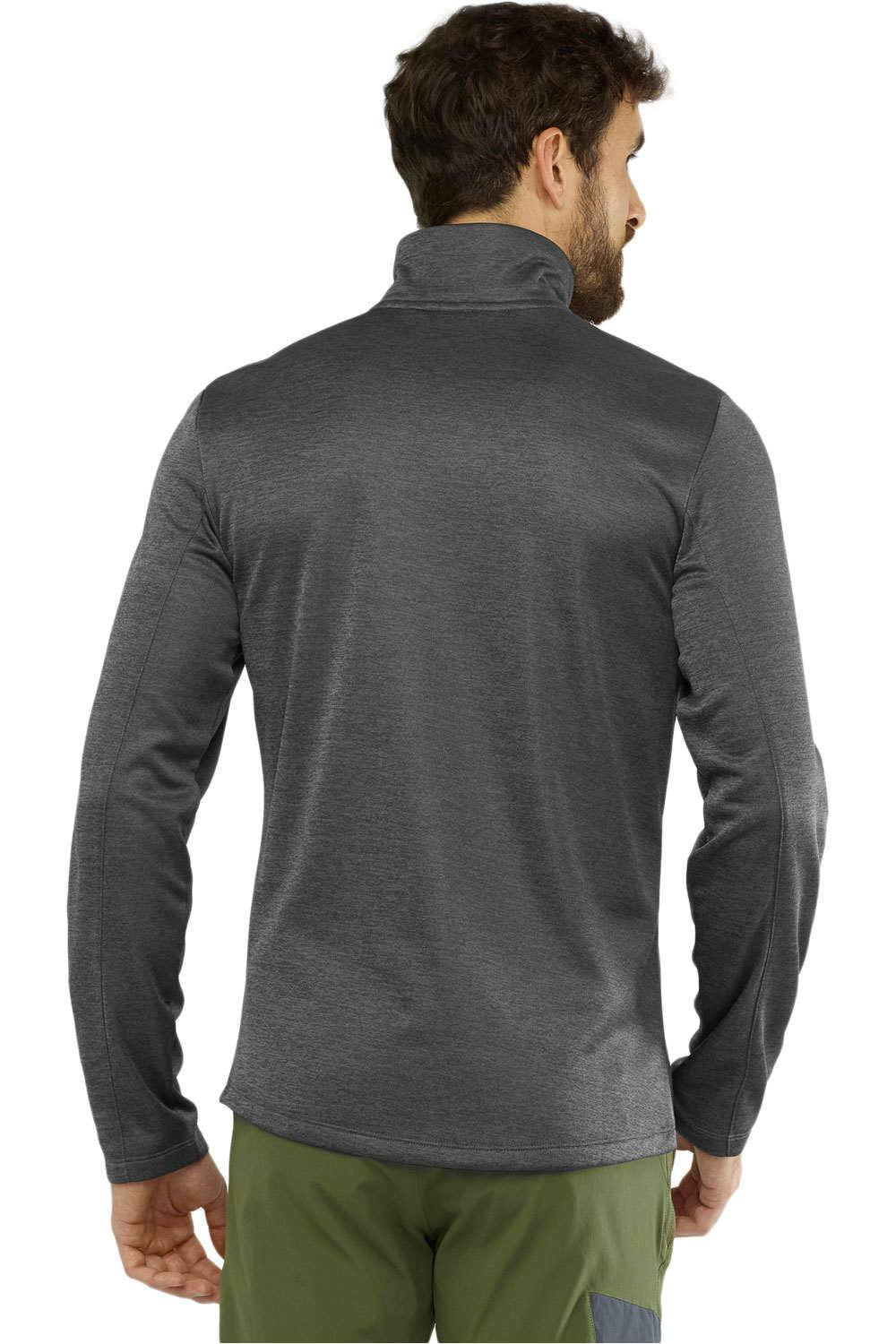 Salomon forro polar hombre Salomon TRANSITION HALF ZIP MID M vista trasera Salomon forro polar hombre Salomon TRANSITION HALF ZIP MID M vista trasera