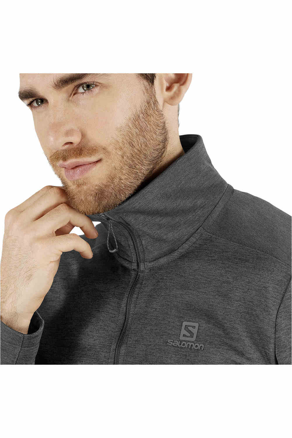 Salomon forro polar hombre Salomon TRANSITION HALF ZIP MID M vista detalle Salomon forro polar hombre Salomon TRANSITION HALF ZIP MID M vista detalle