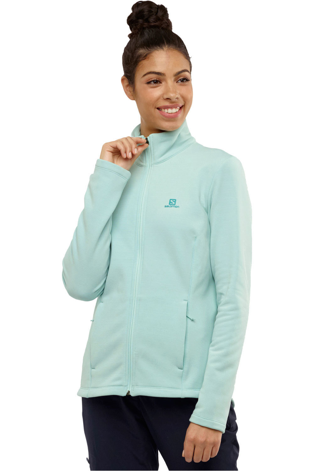 Salomon forro polar mujer Salomon RADIANT FULL ZIP W vista frontal Salomon forro polar mujer Salomon RADIANT FULL ZIP W vista frontal