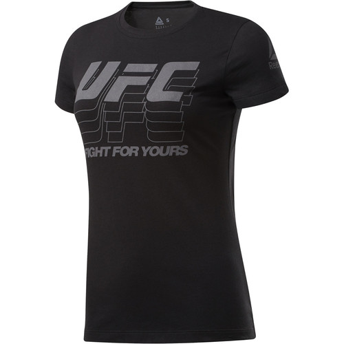 REEBOK UFC FG LOGO TEE negro