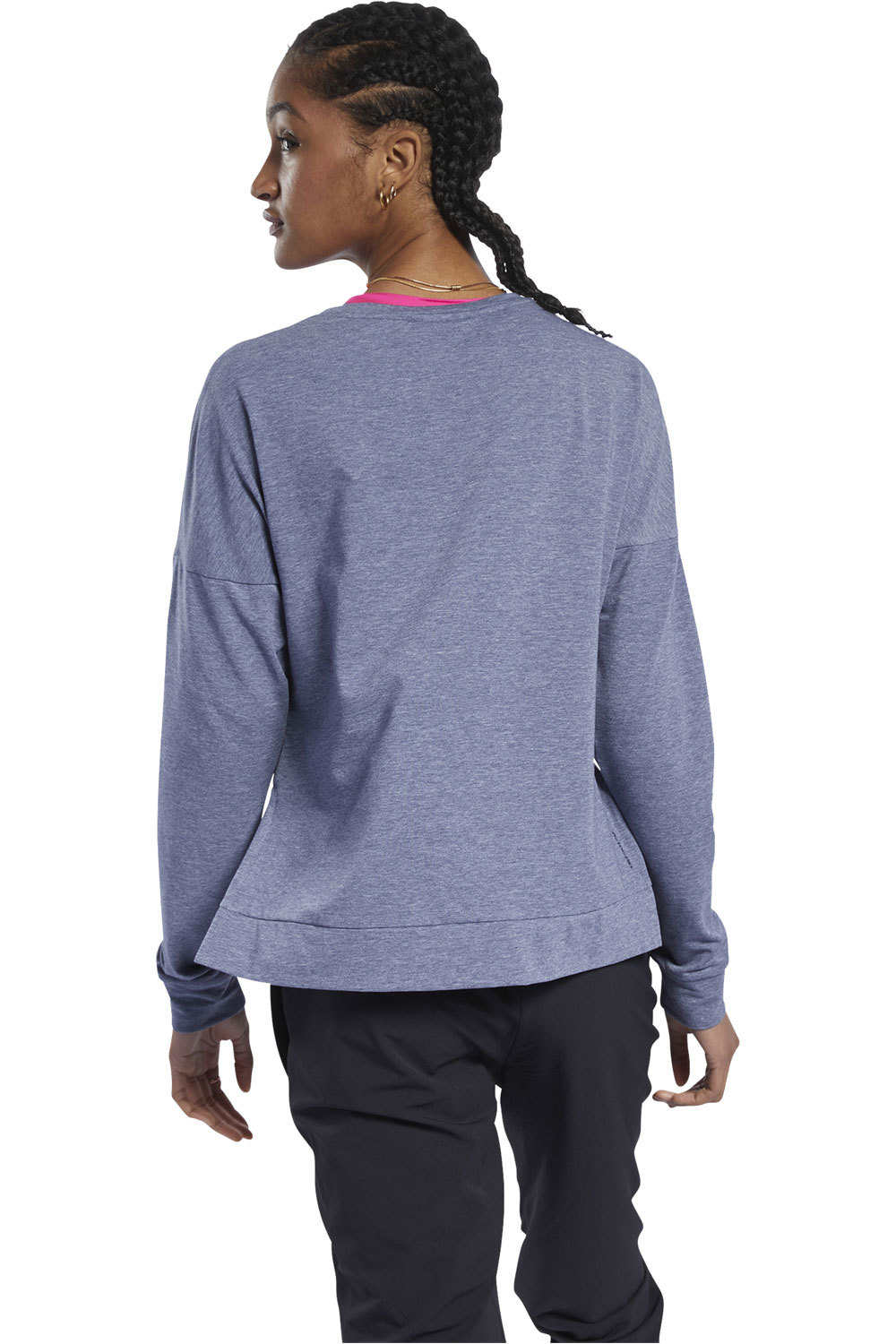 Reebok camisetas fitness mujer Reebok TS AC+COTTON FT LS TEE vista trasera Reebok camisetas fitness mujer Reebok TS AC+COTTON FT LS TEE vista trasera