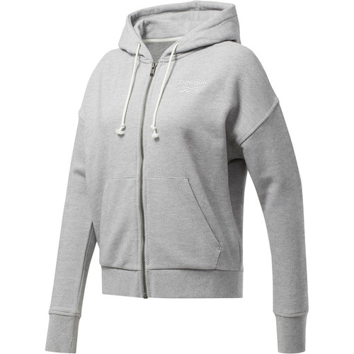 REEBOK TE TEXTURED LOGO FULLZIP gris