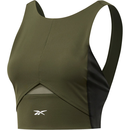 REEBOK TS COLORBLOCK CROP TOP verde