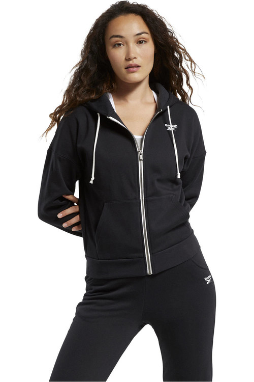 REEBOK TE FLEECE FULLZIP negro