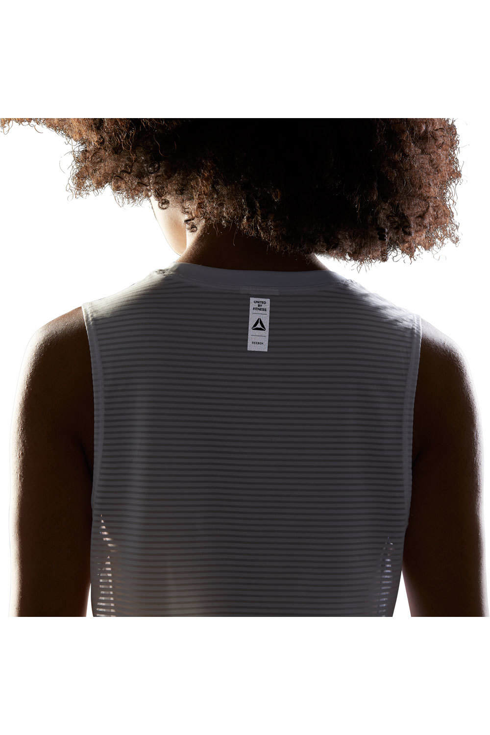 Reebok camiseta tirantes fitness mujer Reebok LM Mesh Tank vista detalle Reebok camiseta tirantes fitness mujer Reebok LM Mesh Tank vista detalle