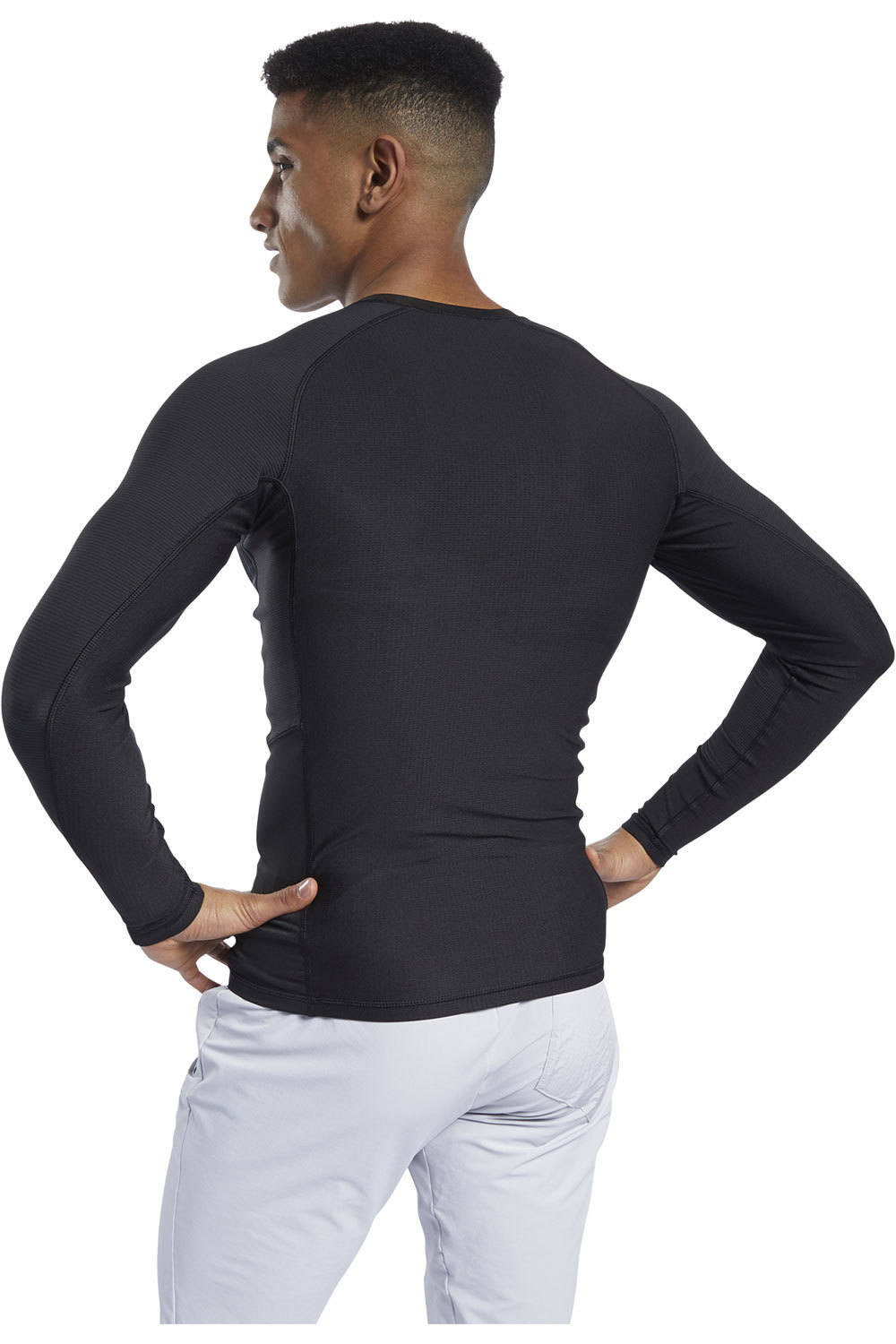 Reebok camiseta fitness hombre Reebok TS AOP Compression LS vista trasera Reebok camiseta fitness hombre Reebok TS AOP Compression LS vista trasera