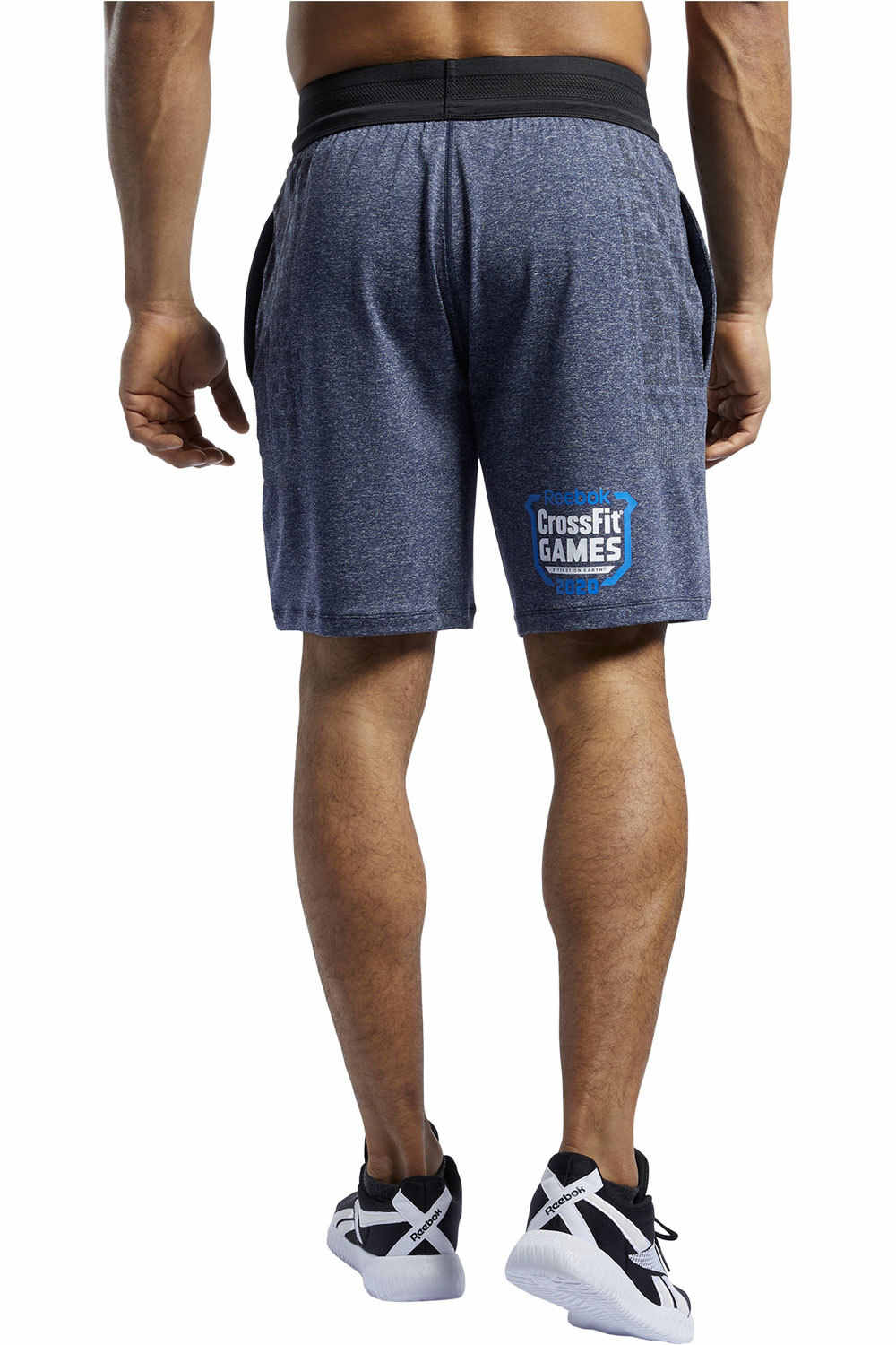 Reebok pantalón corto fitness hombre Reebok RC MyoKnit Short Games vista trasera Reebok pantalón corto fitness hombre Reebok RC MyoKnit Short Games vista trasera