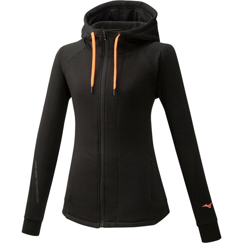 MIZUNO ATHLETIC ZIP HOODY negro