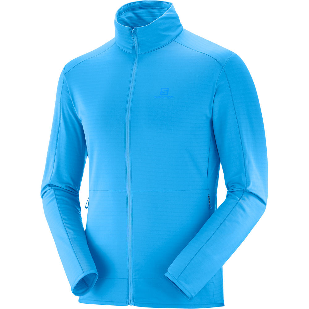 Salomon camisetas trail running manga larga hombre Salomon OUTRACK FULL ZIP MID M vista detalle Salomon camisetas trail running manga larga hombre Salomon OUTRACK FULL ZIP MID M vista detalle