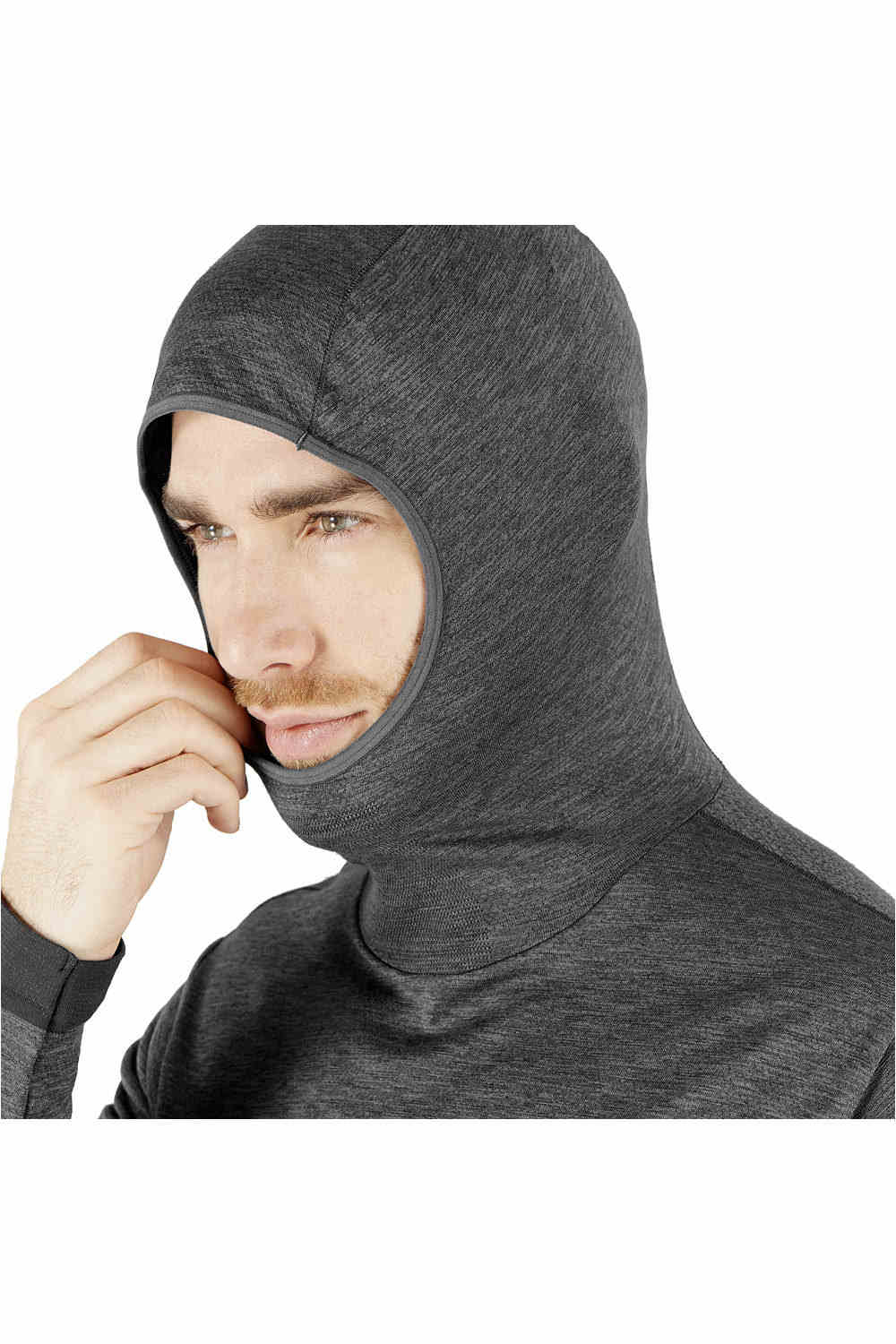 Salomon camisetas trail running manga larga hombre Salomon OUTSPEED WOOL HOODIE M vista detalle Salomon camisetas trail running manga larga hombre Salomon OUTSPEED WOOL HOODIE M vista detalle