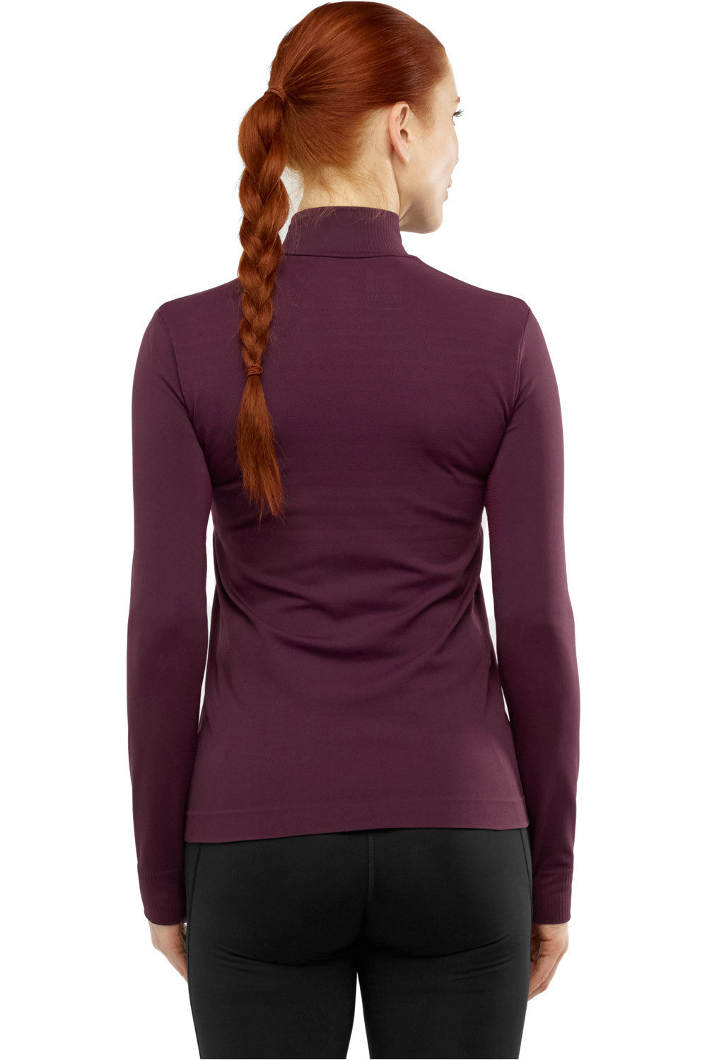 Salomon camisetas trail running manga larga mujer Salomon COMET SEAMLESS HALF ZIP W vista trasera Salomon camisetas trail running manga larga mujer Salomon COMET SEAMLESS HALF ZIP W vista trasera