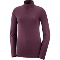 Salomon camisetas trail running manga larga mujer Salomon COMET SEAMLESS HALF ZIP W vista detalle Salomon camisetas trail running manga larga mujer Salomon COMET SEAMLESS HALF ZIP W vista detalle