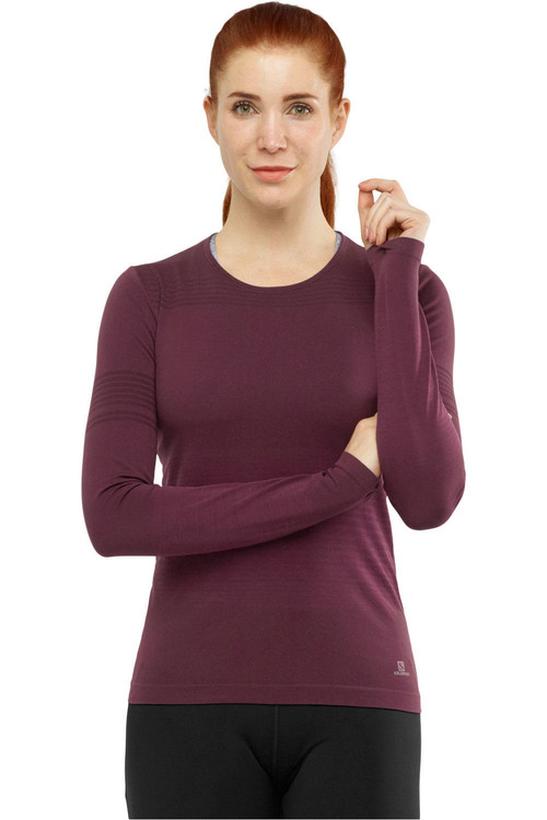 SALOMON ELEVATE MOVE ON LS TEE W rojo