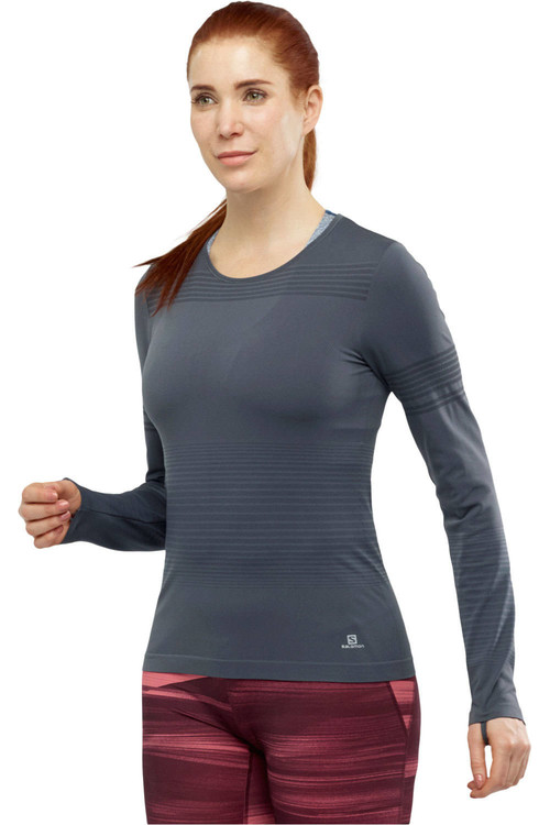 SALOMON ELEVATE MOVE ON LS TEE W gris