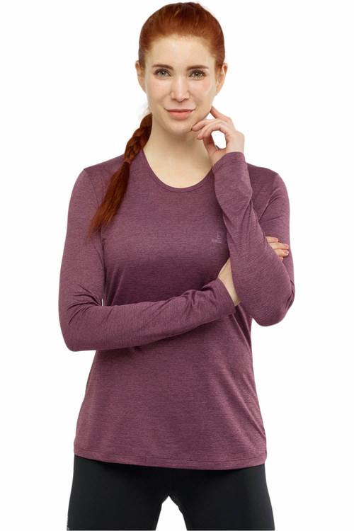 SALOMON AGILE LS TEE W rojo