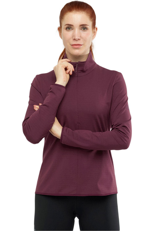 SALOMON OUTRACK HALF ZIP W rojo