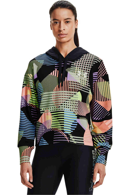 UNDER ARMOUR RIVAL TERRY GEO PRINT HOODIE negro