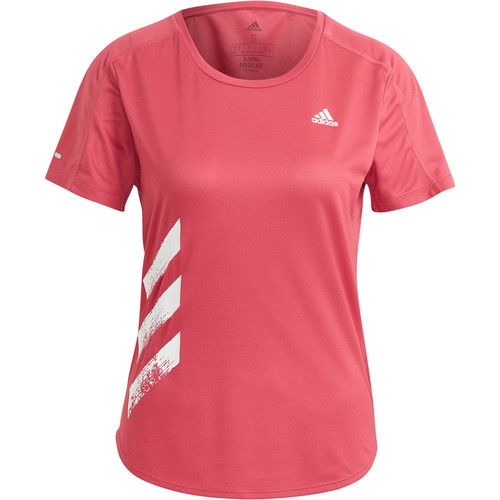 ADIDAS RUN IT TEE 3S W rosa