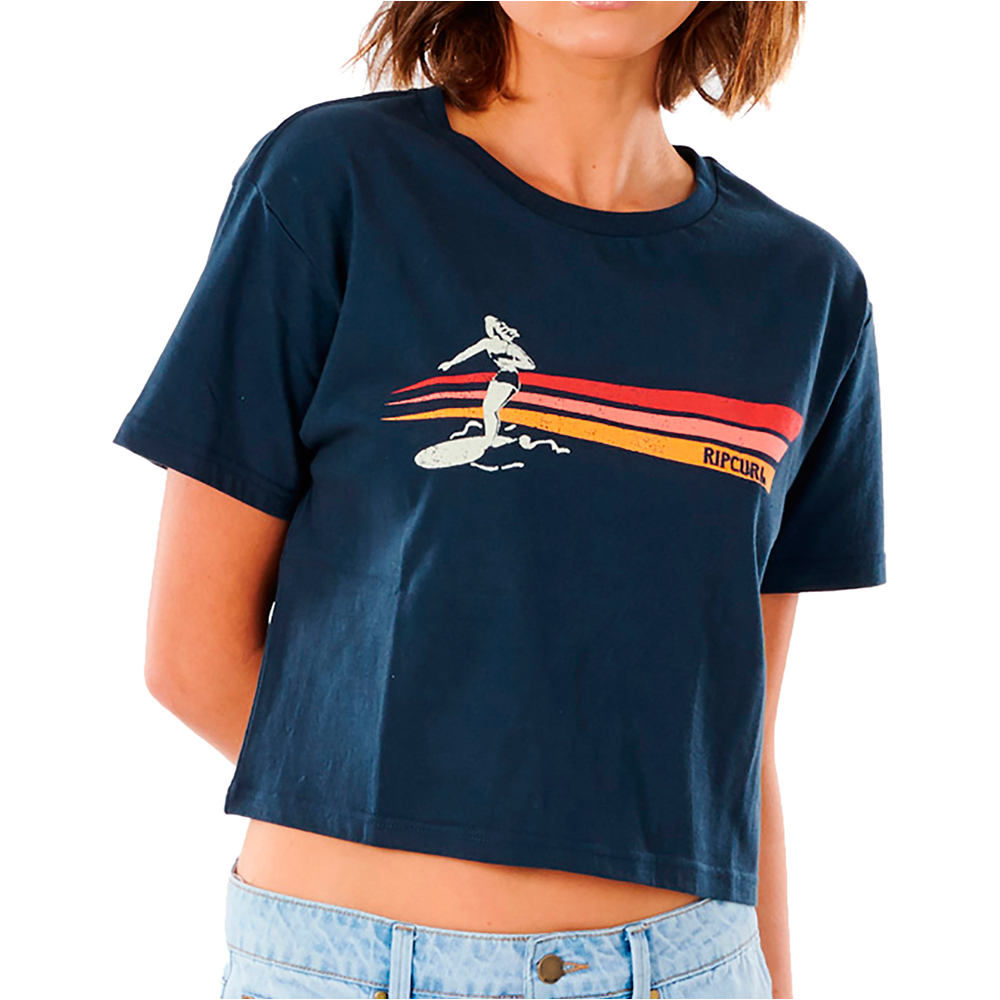 Rip Curl camiseta manga corta mujer Rip Curl GOLDEN STATE CROP TEE 03 Rip Curl camiseta manga corta mujer Rip Curl GOLDEN STATE CROP TEE 03