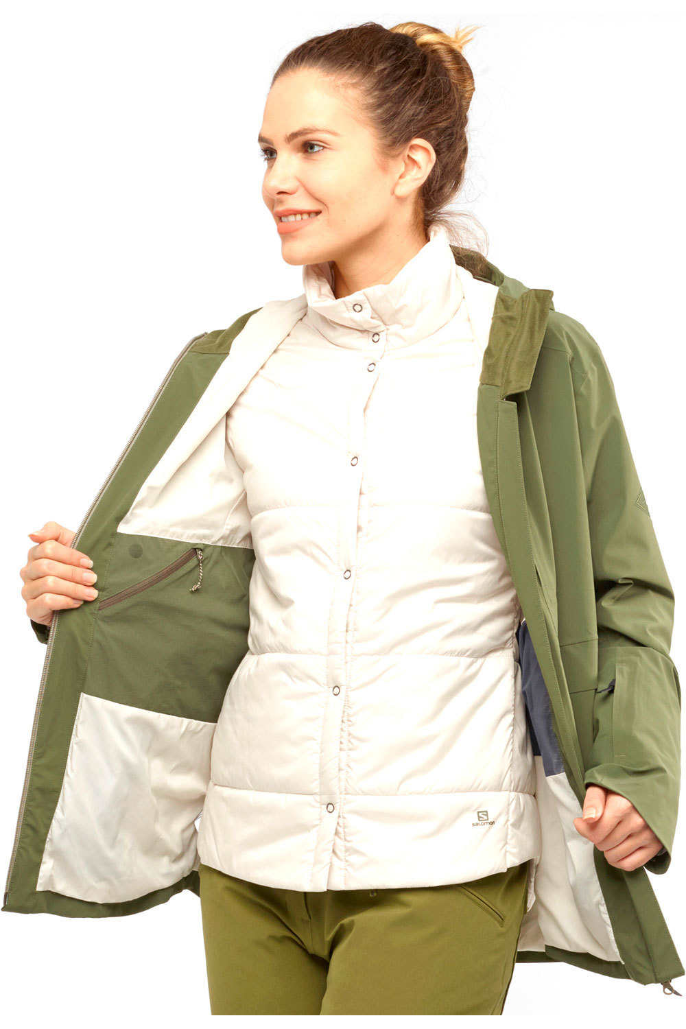 Salomon chaqueta esquí mujer Salomon OUTLAW 3IN1 JACKET W vista detalle Salomon chaqueta esquí mujer Salomon OUTLAW 3IN1 JACKET W vista detalle