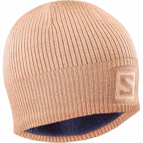 SALOMON LOGO BEANIE rosa